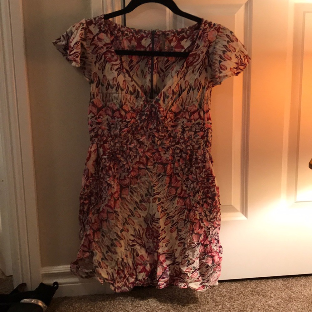 Mini dress patterned pink